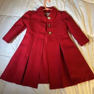 Stylish Kids' Red Pea Coat